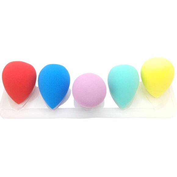 BEAKEY Multi-colored Makeup Sponges Boun Boun Latex-Free 5 pcs New in Box - Picture 1 of 9